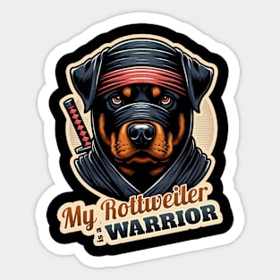 Ninja Rottweiler Sticker